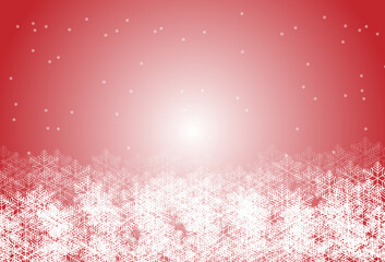 Merry Christmas and Happy New Year. Snowflake on Red Background with Copy Space.Xmas Design for wallpaper,backdrop,web page,Banner, Card,poster.vector illustration