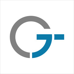 Obraz premium typography G,T logo vector. initial letter G,T logo design template