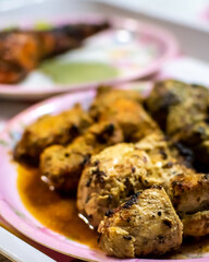 Indian Chicken Kebab Platter.