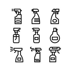 spray bottle icon or logo isolated sign symbol vector illustration - high quality black style vector icons
