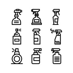 spray bottle icon or logo isolated sign symbol vector illustration - high quality black style vector icons
