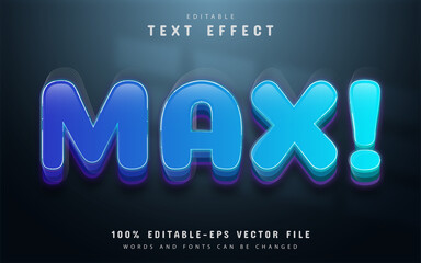 Blue max editable text effect - obrazy, fototapety, plakaty