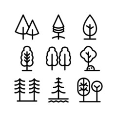 Fototapeta premium tree icon or logo isolated sign symbol vector illustration - high quality black style vector icons 