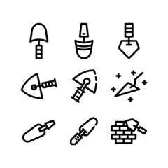 trowel icon or logo isolated sign symbol vector illustration - high quality black style vector icons
