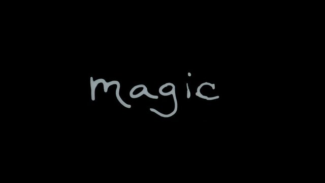 "Magic" An organic word, hand-crafted without a computer    -  For more, search  "AbstractVideoClip" using the quotation marks