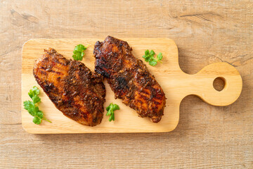 spicy grilled jamaican jerk chicken