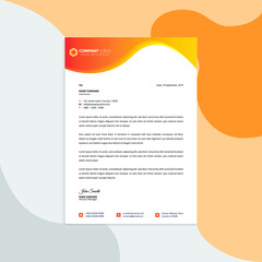 Professional corporate business Modern letterhead vector template. Simple and clean print ready design.	
