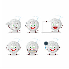Cartoon character of handball with various chef emoticons