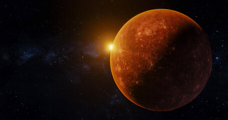 Obraz na płótnie Canvas planet in space render