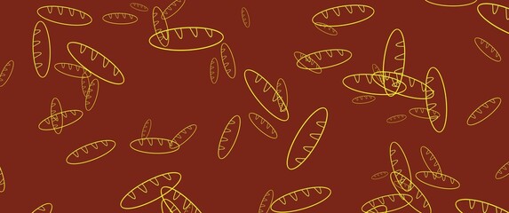 Toasted bread abstract food background. Seamless abstract bread or toast vector illustration. Used for background, food background, menu background design.