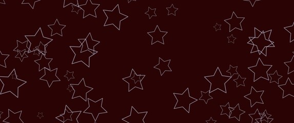 Seamless pattern of star line in black background. Abstract scattered star in random order position used for background, backdrop.