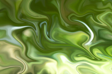 Abstract green liquid marble background with green texture for design.
