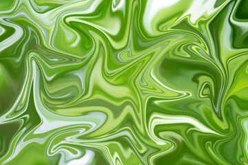 Abstract green liquid marble background with green texture for design.