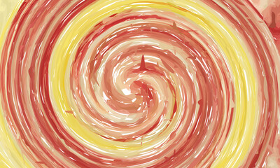 spiral orange yellow twirl exclusive tie dye background illustration. new modern luxurious gorgeous liquid chocolate cream swirl smooth circle shape graphic.