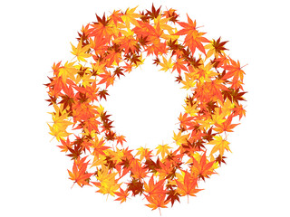 もみじのフレーム（円形）