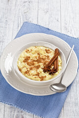 sweet rice pudding with cinnamon and anise star