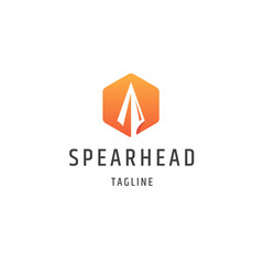 Spear logo icon design template flat vector illustration