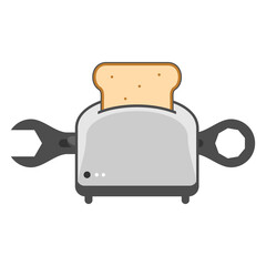 Illustration Vector Graphic of Toaster Logo. Perfect to use for Technology Company