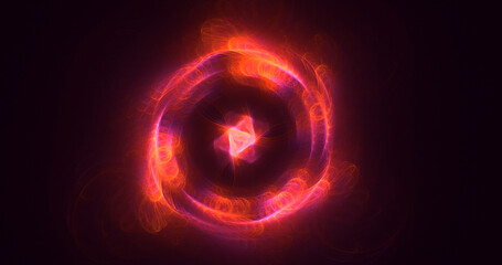 3D rendering abstract round light background