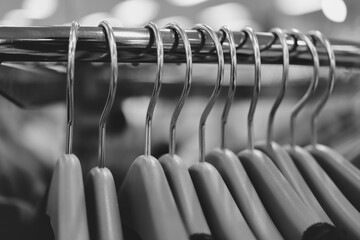 ハンガーに吊るされた衣類 ファッションイメージ