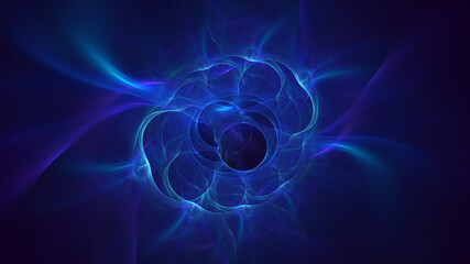 3D rendering abstract multicolor fractal light background