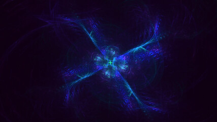 Fototapeta premium 3D rendering abstract multicolor fractal light background