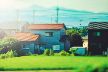 住宅イメージ ジオラマ風撮影