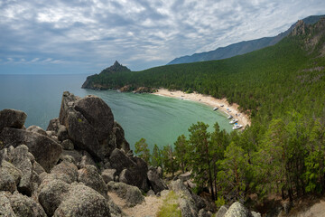 View of Babushka Bay on Lake Baikal