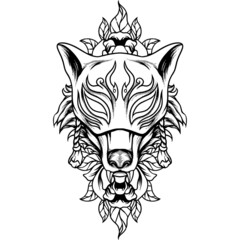 Fox Kitsune Mask Silhouette