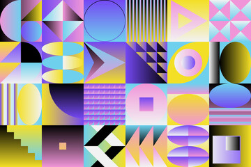 Colorful Geometric Vector Pattern Design