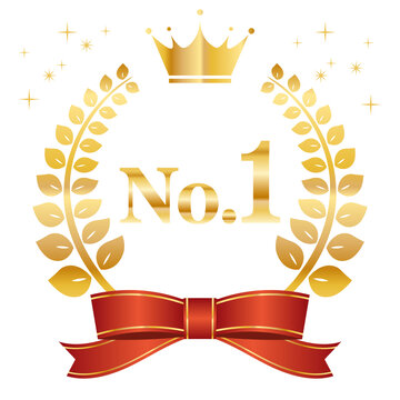 ランキング 月桂樹 月桂冠 金色 ゴールド リボン No.1