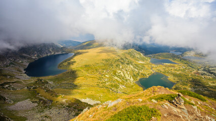 Fog over the Seven Rila Lakes