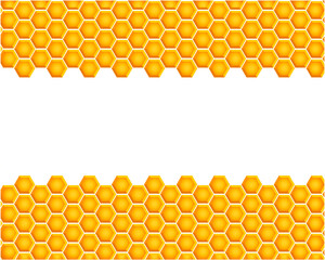 Vector background in a flat style, consisting of honeycombs. In the middle, you can place any of your text.