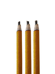 three incense object isolated white background