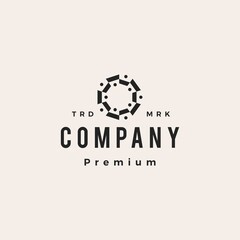 Obraz premium ten people family team group of 10 human hipster vintage logo vector icon illustration