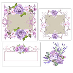 set of floral frames