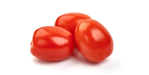 Fresh tomatoes, isolated on white background. High resolution image.
