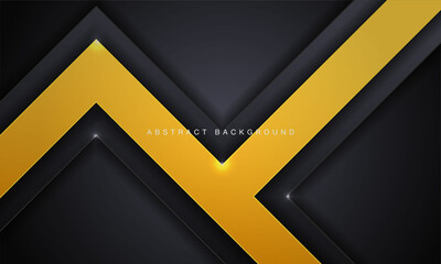 Dark contrast yellow black background. Vector corporate geometric design.