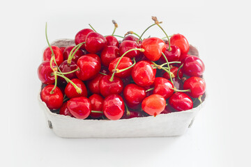 macro photography closeup of cherries berries