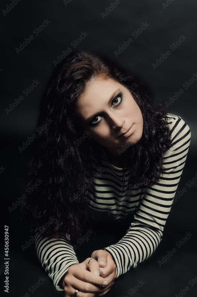 Wall mural Beautiful gothic Girl in the dark