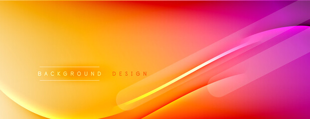 Abstract background - lines composition created with lights and shadows. Technology or business digital template. Trendy simple fluid color gradient abstract background with dynamic