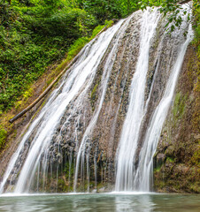 Waterfall on a mountain river.