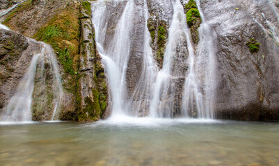 Obraz premium Waterfall on a mountain river.
