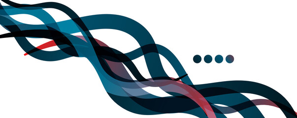 Abstract background - transparent overlapping wavy lines on white pattern. Vector Illustration For Wallpaper, Banner, Background, Landing Page