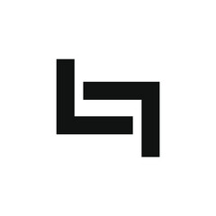 abstract two letter L overlapping