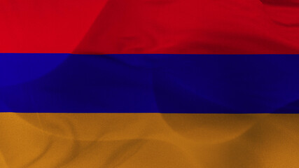 Close up 3d video 4k waving flag Armenie