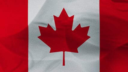 Close up 3d video 4k waving flag Canada