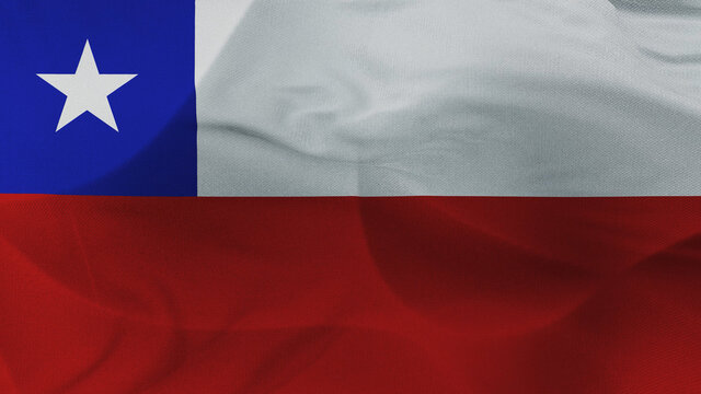 Close up 3d video 4k waving flag Chili