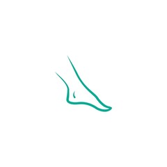 Foot and care icon logo template Foot and healthcare