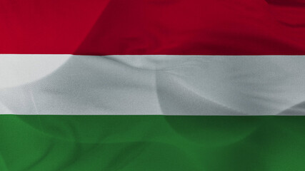 Close up 3d video 4k waving flag Hongrie